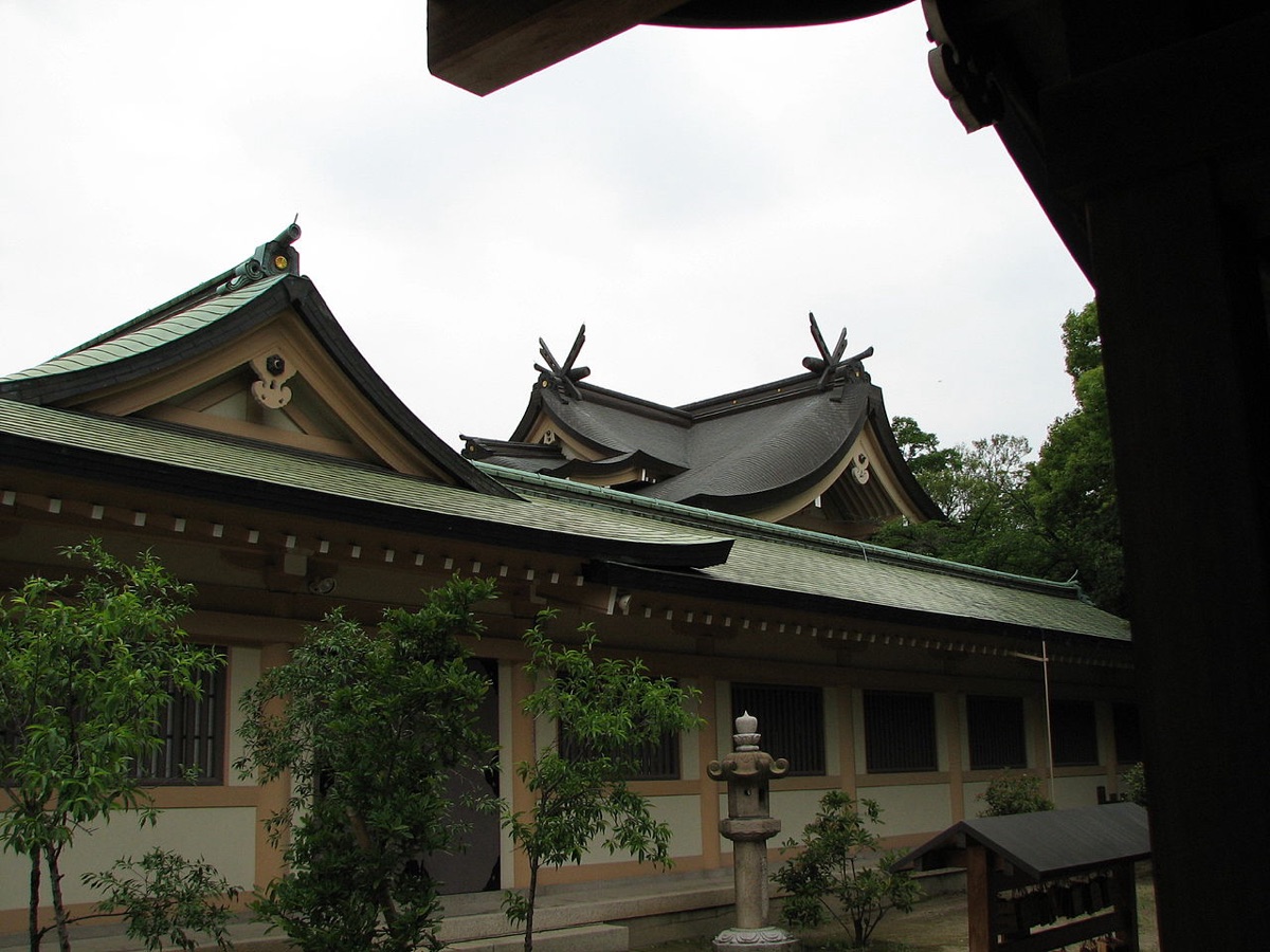 Honden main hall of Ikutama Shrine